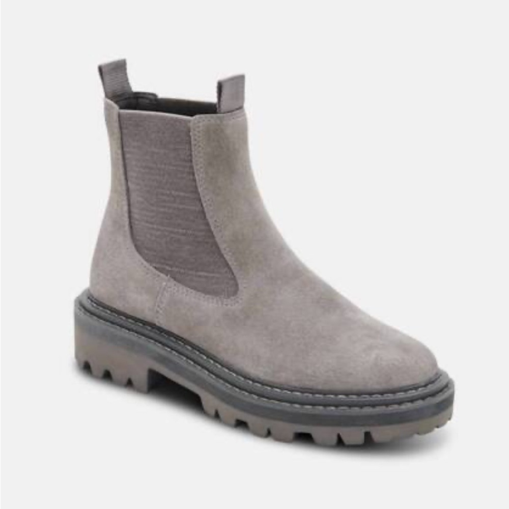 Dolce Vita Moana Chelsea Boot in Beige/Tan.